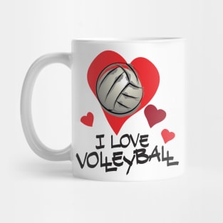 I Love Volleyball Mug